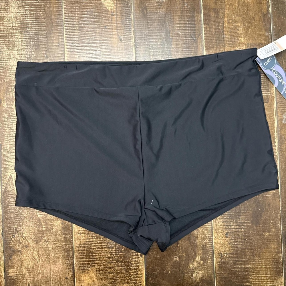 Aqua Couture Curvy Women's Black Swim Shorts